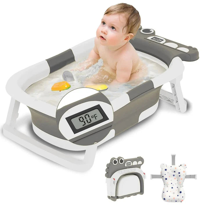 Bañera Plegable Para Bebe Con Termómetro