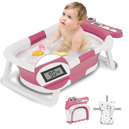 Bañera Plegable Para Bebe Con Termómetro